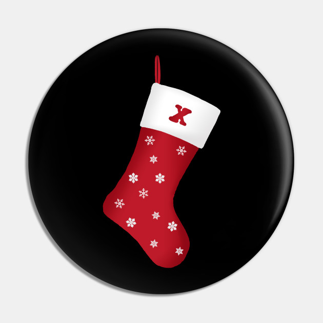 Letter X Festive Christmas Stocking Design Letter X Pin Teepublic Au