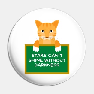 Advice Cat - Stars Can't Shine Without Darkness Pin