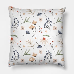 Simple watercolor flowers 3 Pillow