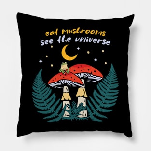 Eat Mushrooms Pillow