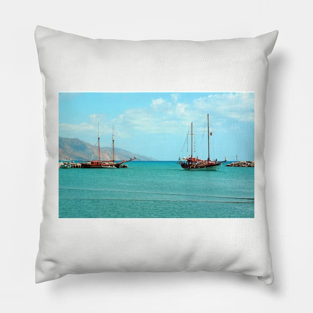 Kardamaina Harbour Pillow by tomg