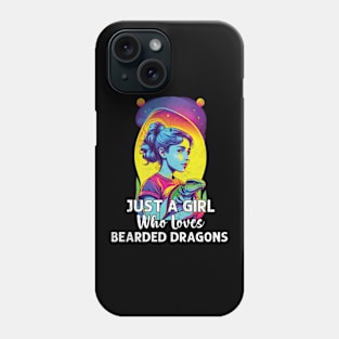 Just a girl who loves bearded dragons Funny Lizard Lover Phone Case