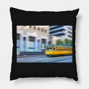 Yellow Cable Car Pillow