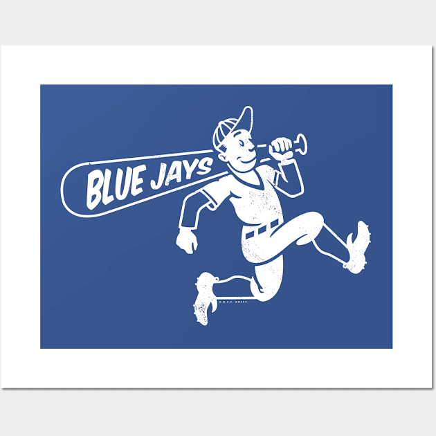 Vintage Running Baseball Player - Toronto Blue Jays (White Toronto