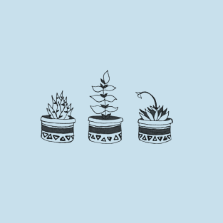 Succulent Trio-- cactus art, trendy gifts, nature lovers T-Shirt