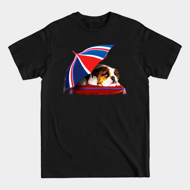 Discover English Bulldog Puppy with umbrella - English Bulldog - T-Shirt