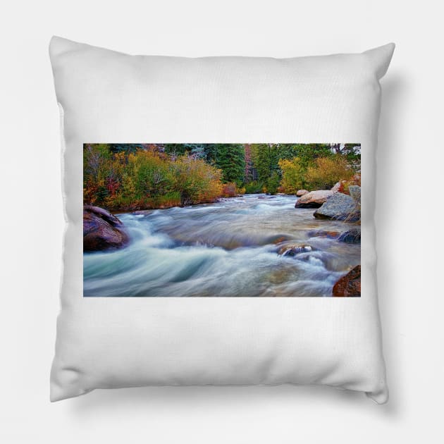 Autumn River Pillow by briankphoto
