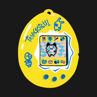 Original Tamagotchi - Yellow with Blue T-Shirt