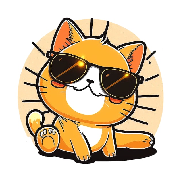 Cat wearing sunglasses by ramith-concept