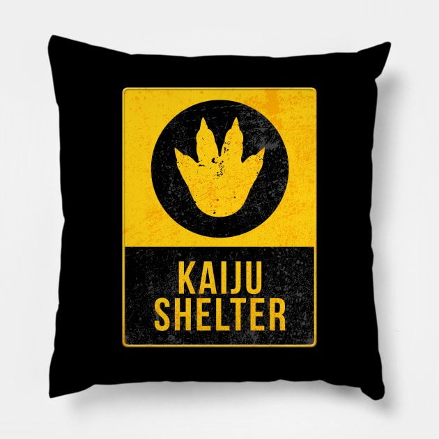 KAIJU SHELTER Pillow by KERZILLA