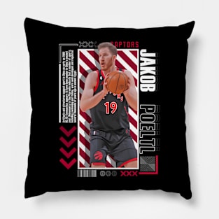 Jakob Poeltl Paper Poster Version 10 Pillow