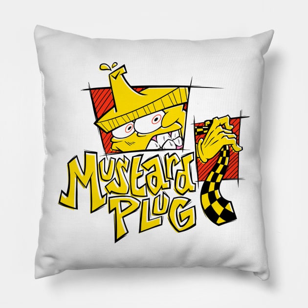 mustard Pillow by PrettyNeat Patterns