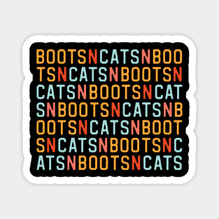 Boots n cats: Say it quickly and voila! you're a beatboxer (orange, red, and blue letters) Magnet