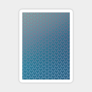 Japanese geometric pattern blue and lilac Magnet