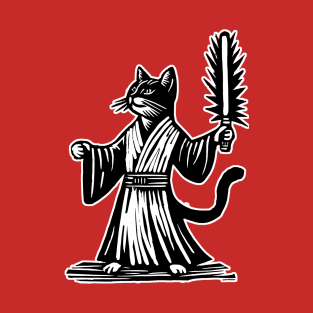 Cats in robes holding a fluorescent light II T-Shirt