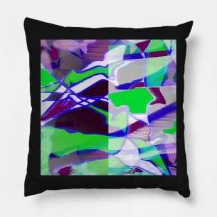 Purple, green and white II Pillow