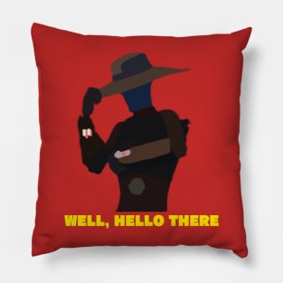 Well Hello There Silhouette Design Pillow