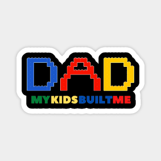 Dad Colorful Building block designs Magnet