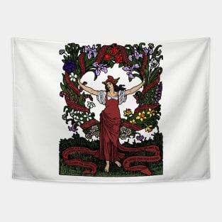 Garland For May Day In Color - Refinished Walter Crane, Socialist, Socialism, Leftist, Anarchist, Propaganda Tapestry