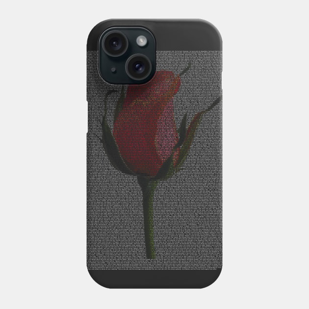 Beauty and the Beast Full Text with Rose Phone Case by km726