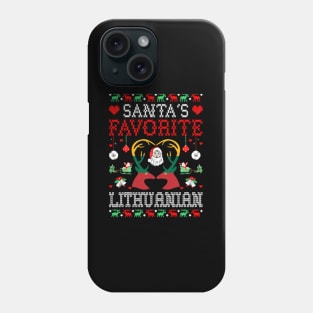 Santa Favorite Lithuanian Ugly Phone Case