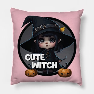 Halloween Cute Little Witch Pillow