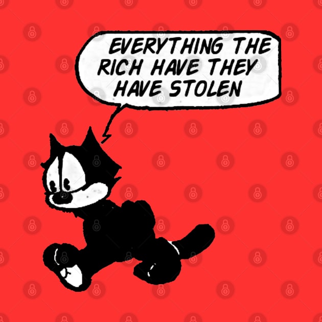 Felix the socialist cat by Caleb Smith, illustrator