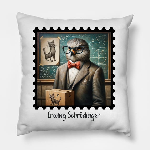 Erwing Schrödinger Pillow by EarthisticWear