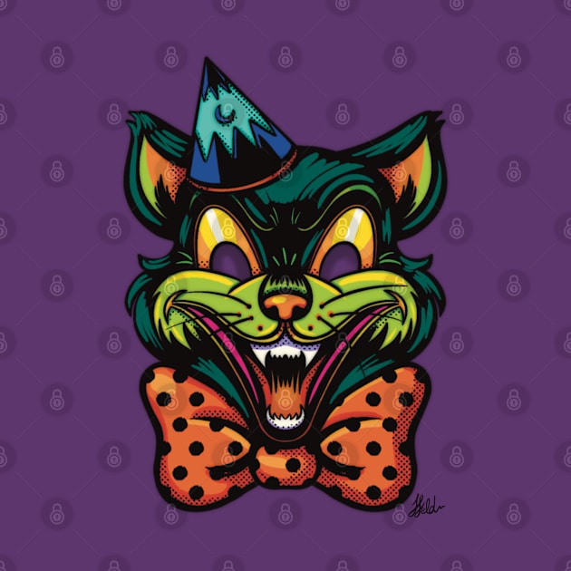 Retro Cat Mask by jfeldmanart