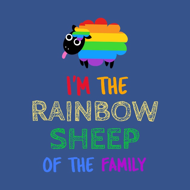 The Rainbow Sheep Of The Family by TeesAndPosters