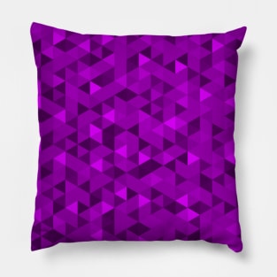 isometric purple triangles in hexagon Pillow