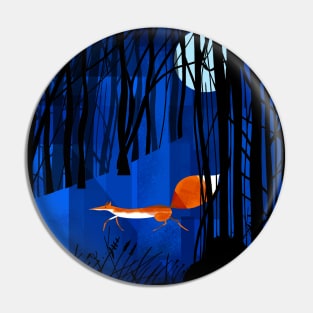 Midnight Fox Pin