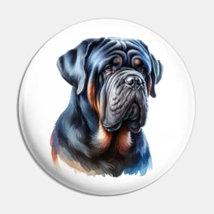 Neapolitan Mastiff Watercolor - Beautiful Dog Pin