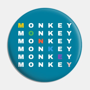 Monkey Text - Typography Pin