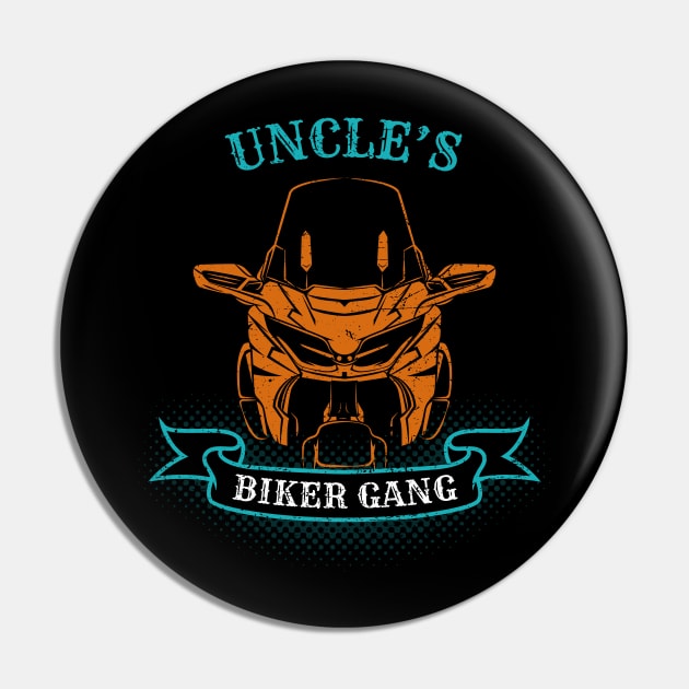 Uncle's Biker Gang Father's Day Pin by DwiRetnoArt99