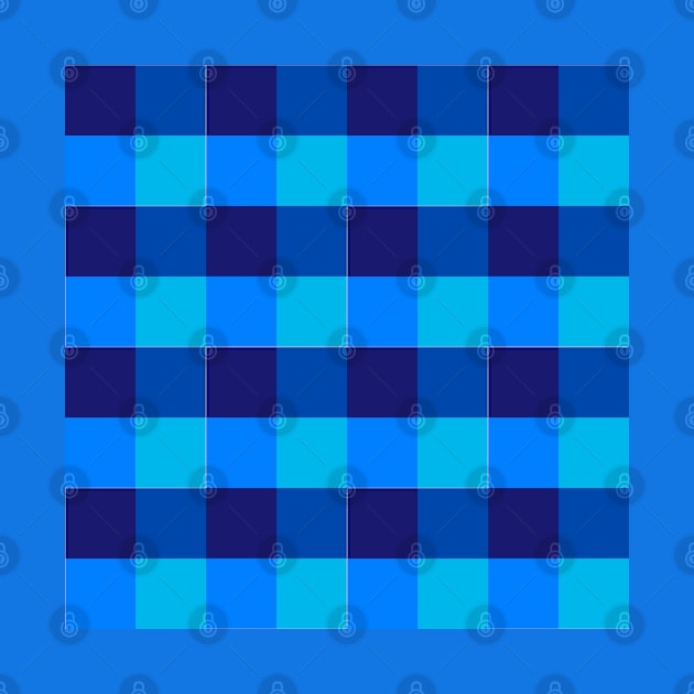 Shades of Blue Gingham Checkered Pattern by aybe7elf