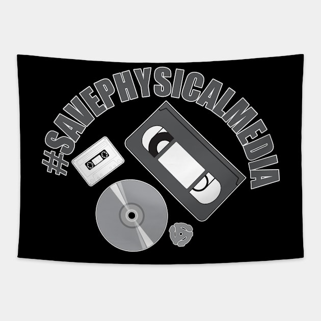 Save Physical Media Tapestry by old_school_designs