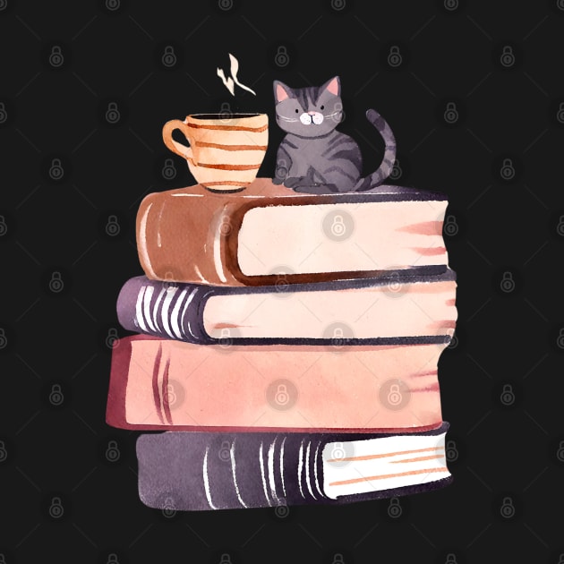 Books and Coffee and Cats by FarmOfCuties
