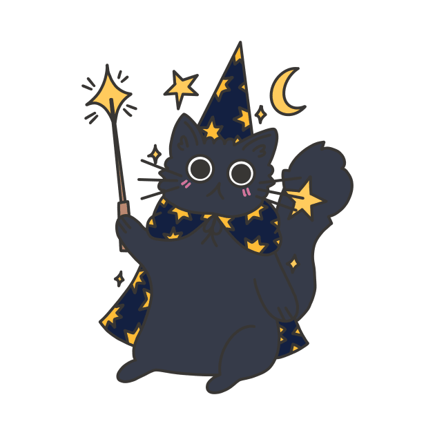 Cute magic cat design by grafitytees