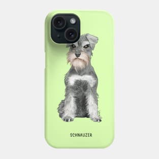 cute schnauzer dog Phone Case