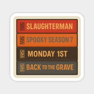 Retro VHS Tape Collection - Halloween Edition Magnet