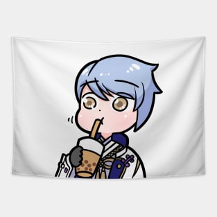 Genshin Impact Ayato boba chibi Tapestry