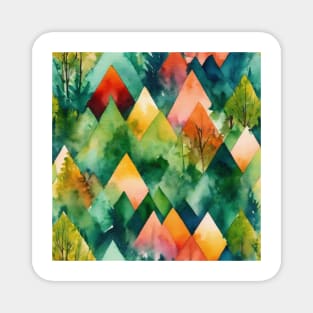 Watercolor Geometric Magnet