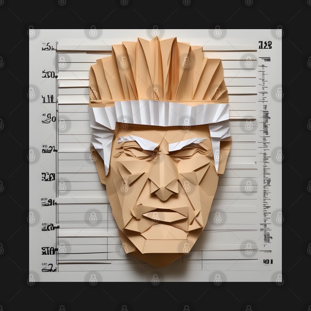 Origami Trump Mugshot by Dancing Art