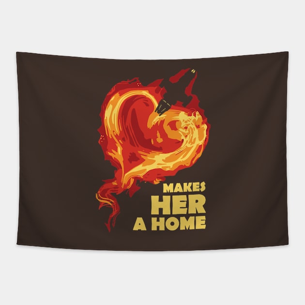 Love Makes Her A Home Tapestry by bigdamnbrowncoats