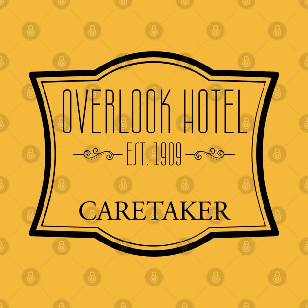 Overlook Hotel Caretaker, black print by Karma Chameleon