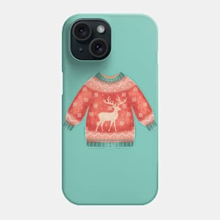 Christmas Reindeer sweater Phone Case