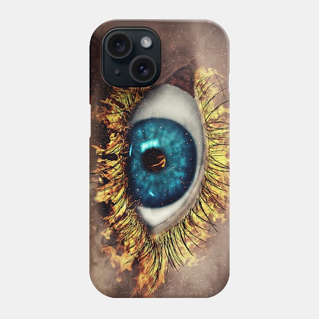 Eye in Flames Phone Case by psychoshadow