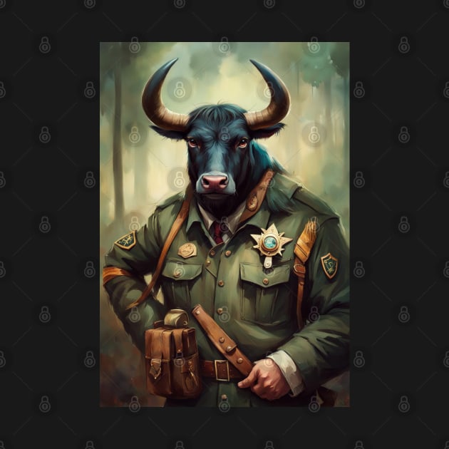 Bull dressed as a Forest Ranger No.1 by R.W.TDesign