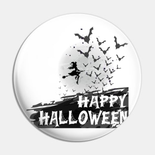 Happy Halloween tee design birthday gift graphic Pin